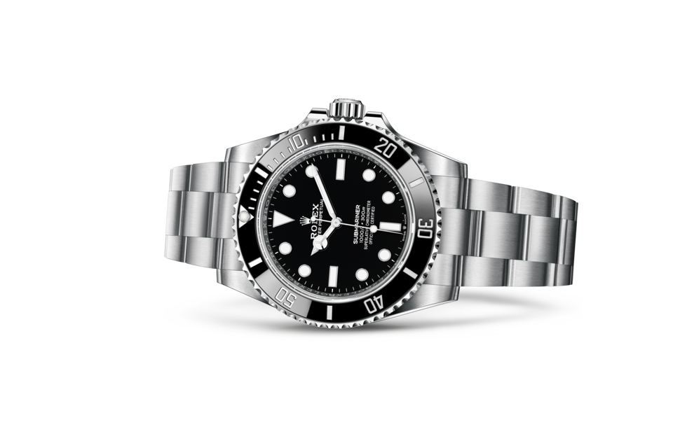 Rolex Submariner de Oyster, 41 mm, acero Oystersteel, m124060-0001 - Frente acostado