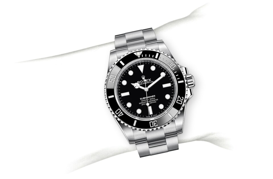 Rolex Submariner de Oyster, 41 mm, acero Oystersteel, m124060-0001 - En muñeca