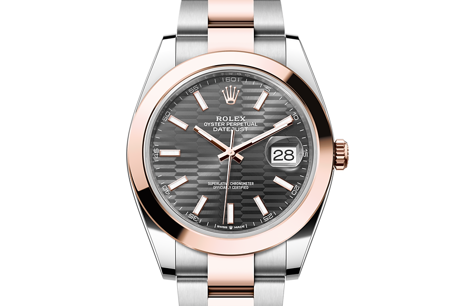 Rolex Datejust de Oyster, 41 mm, acero Oystersteel y oro Everose, m126301-0019 - Frente