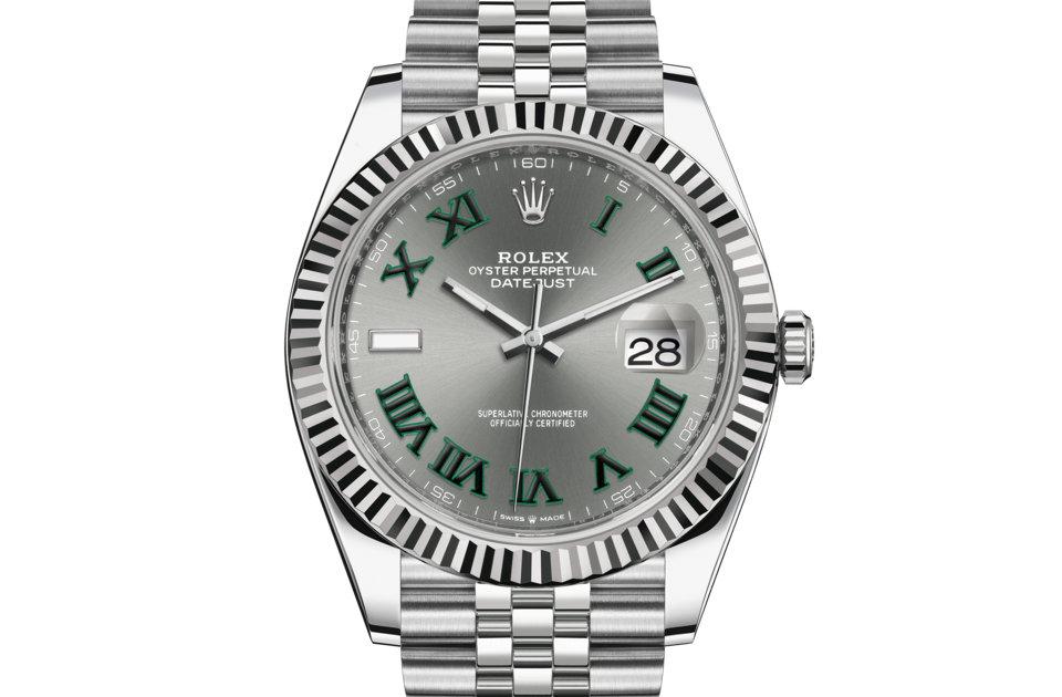 Rolex Datejust de Oyster, 41 mm, acero Oystersteel y oro blanco, m126334-0022 - Frente