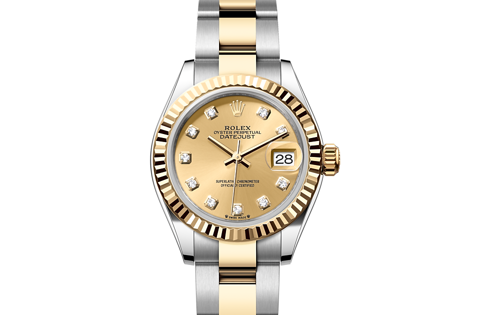 Rolex Lady‑Datejust de Oyster, 28 mm, acero Oystersteel y oro amarillo, m279173-0012 - Frente