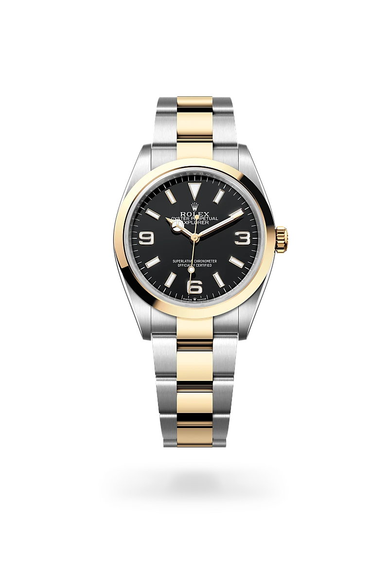 Rolex Explorer 36 de Oyster 36 mm acero Oystersteel y oro amarillo m124273 0001 Macame